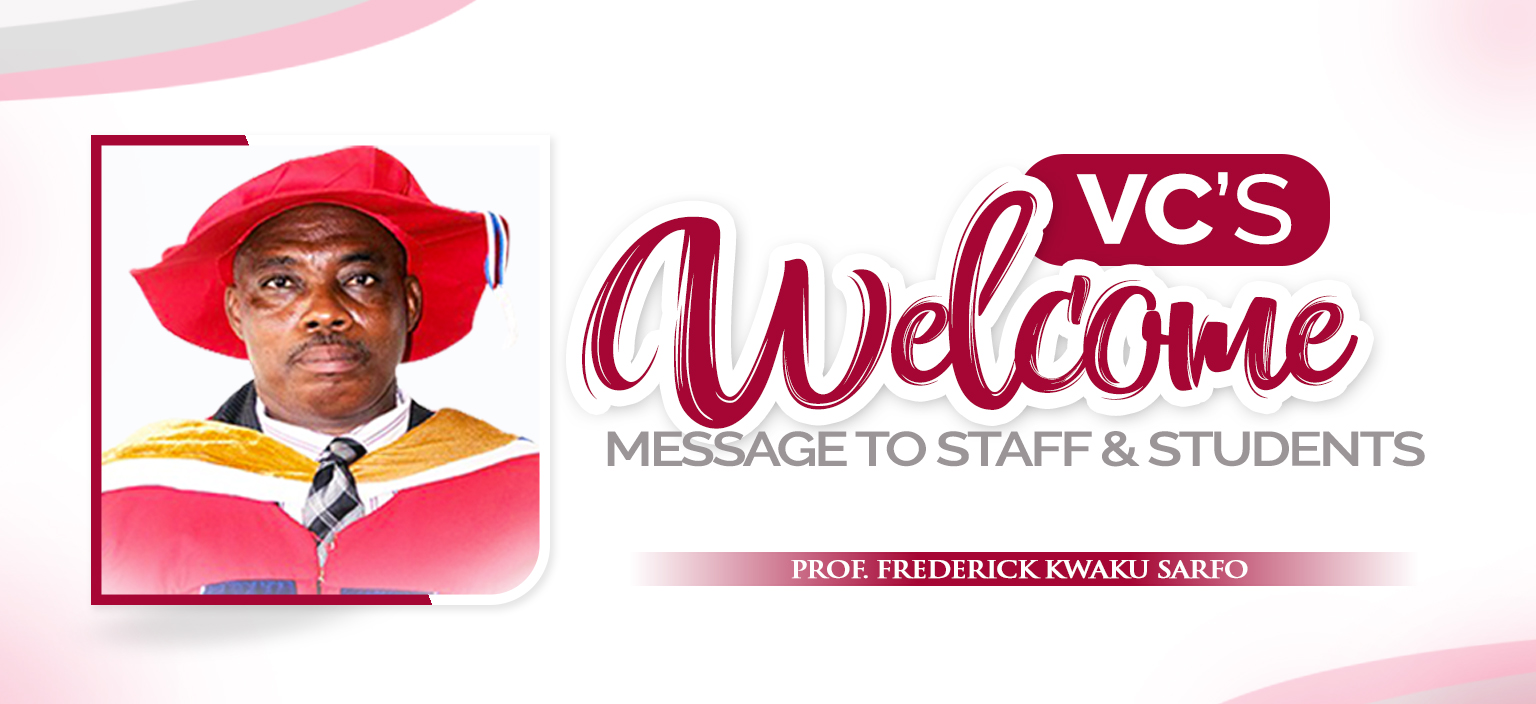You are currently viewing Vice Chancellor’s Welcome Message to Staff and Students