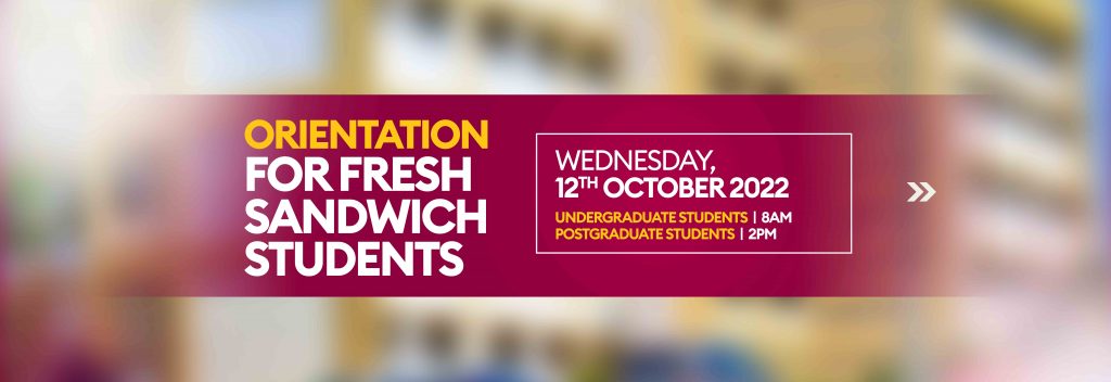 ORIENTATION FOR FRESH SANDWICH STUDENTS | AAMUSTED