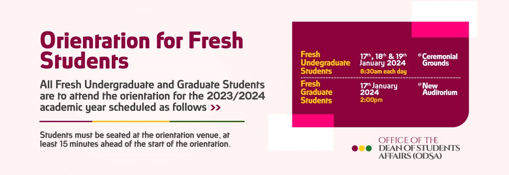 ORIENTATION PROGRAMME FOR FRESH UNDERGRADUATE STUDENTS FOR 2023 2024   ORIENTATION PROGRAM FOR FRESH STUDENTS 2024 1024x352 