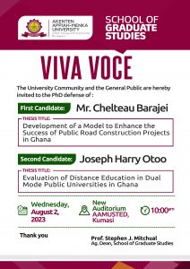 Read more about the article Viva Voce – Chelteau Barajei & Joseph Harry Otoo