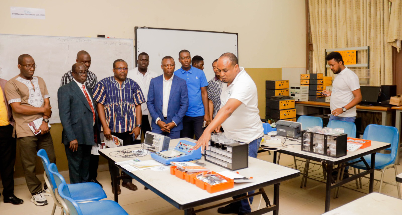 The STEMPower officials detailed from Ethiopia to help with setting up the Laboratory