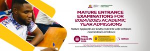 Read more about the article MATURE ENTRANCE EXAMINATIONS FOR 2024/2025 ACADEMIC YEAR